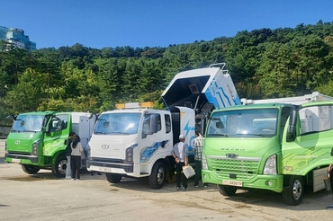 타타대우모빌리티 기쎈(GIXEN), 친환경 청소차 시연회 참가