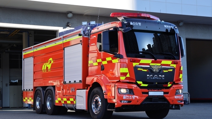 만트럭버스코리아-신정개발, 뉴 MAN TGS 캡섀시 기반 소방차 출고