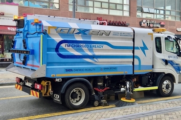 타타대우모빌리티, ‘기쎈(GIXEN) 전기노면청소차’ 실증테스트 성공적 마무리